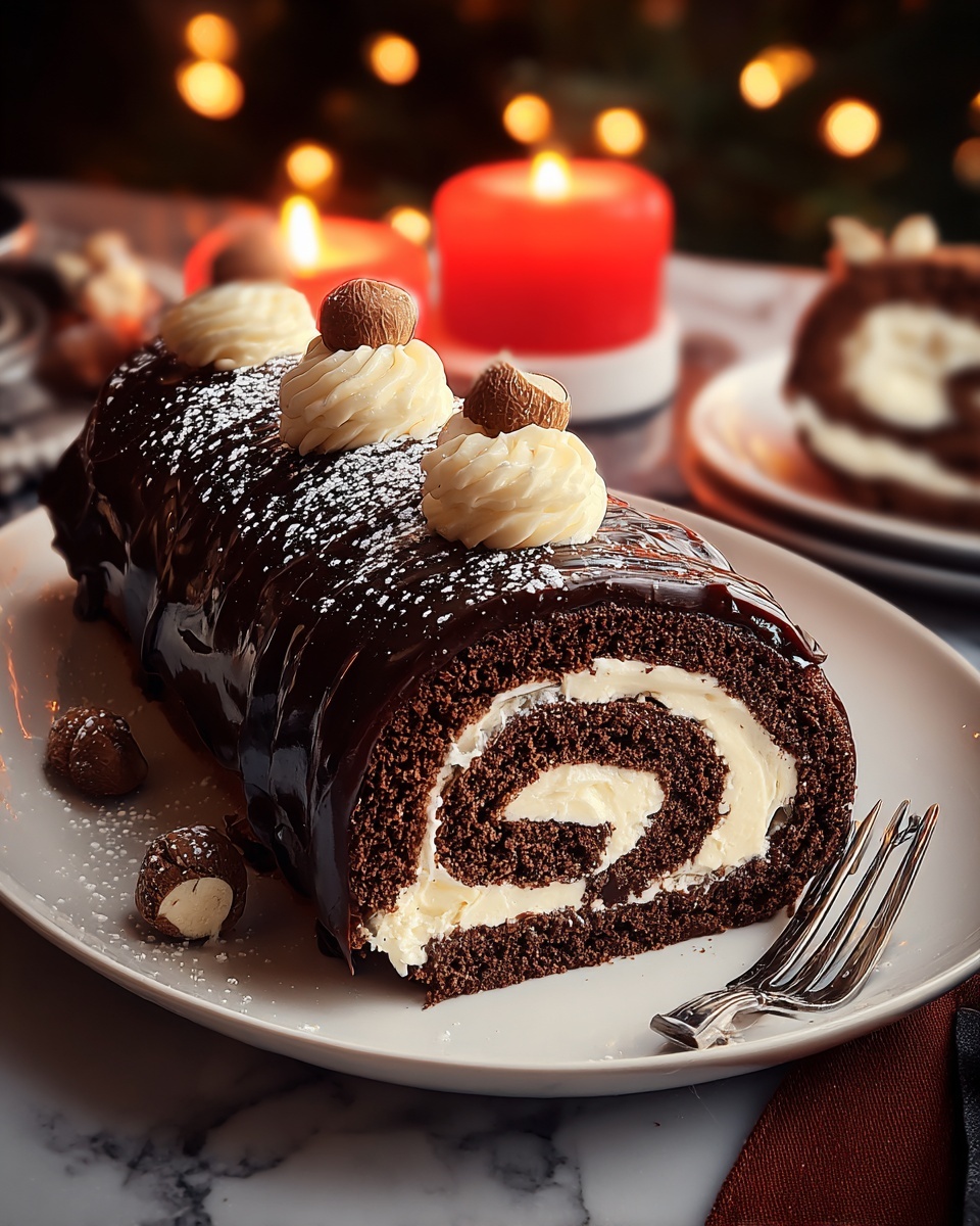 Yule Log Cake (Bûche de Noël) Recipe - Recipe Image