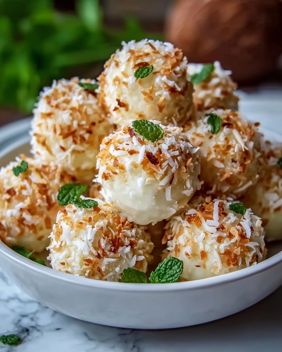 No Bake Coconut Cream Balls Recipe - Recipe Image