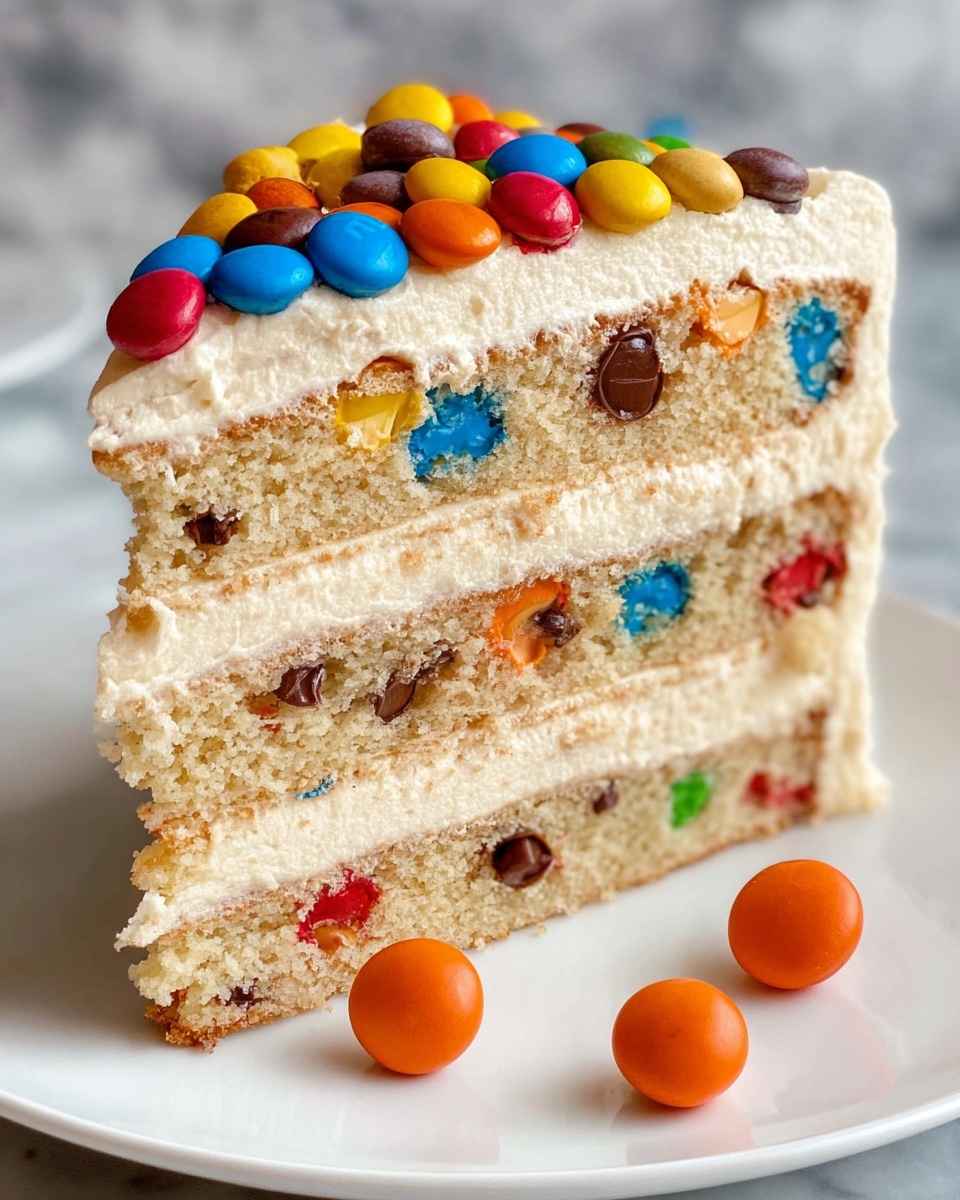 M&M’S Peanut Butter Cake with Peanut Butter Frosting Recipe - Recipe Image