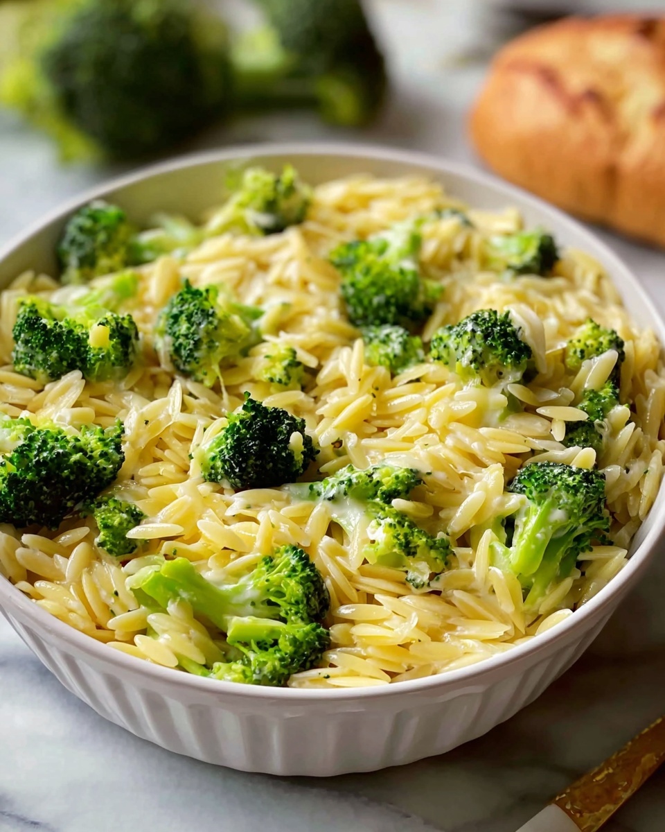 One-Pot Broccoli Cheese Orzo Recipe - Recipe Image