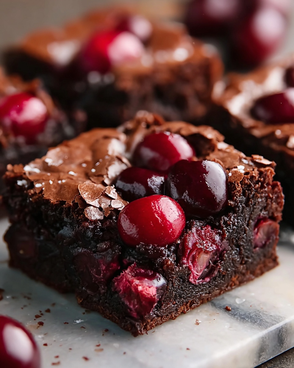 Roasted Cherry Brownies Recipe - Recipe Image
