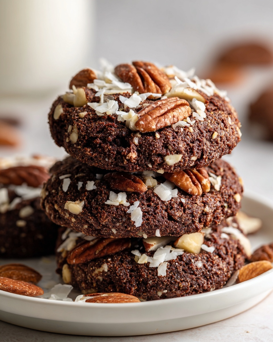 Chocolate Pecan Coconut Cookies Recipe - Recipe Image