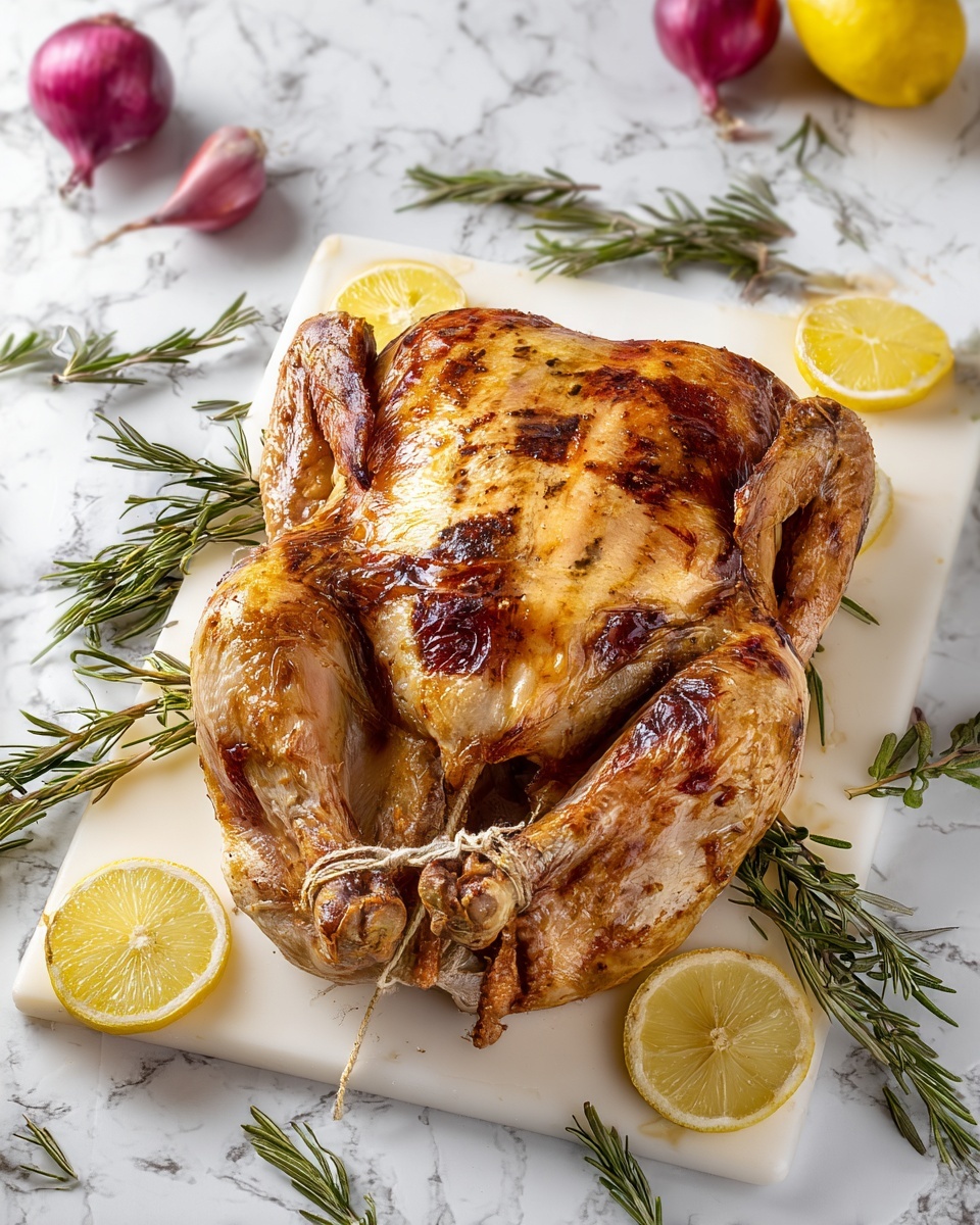 Spatchcocked Roast Turkey with Herbs and Lemon Recipe - Recipe Image