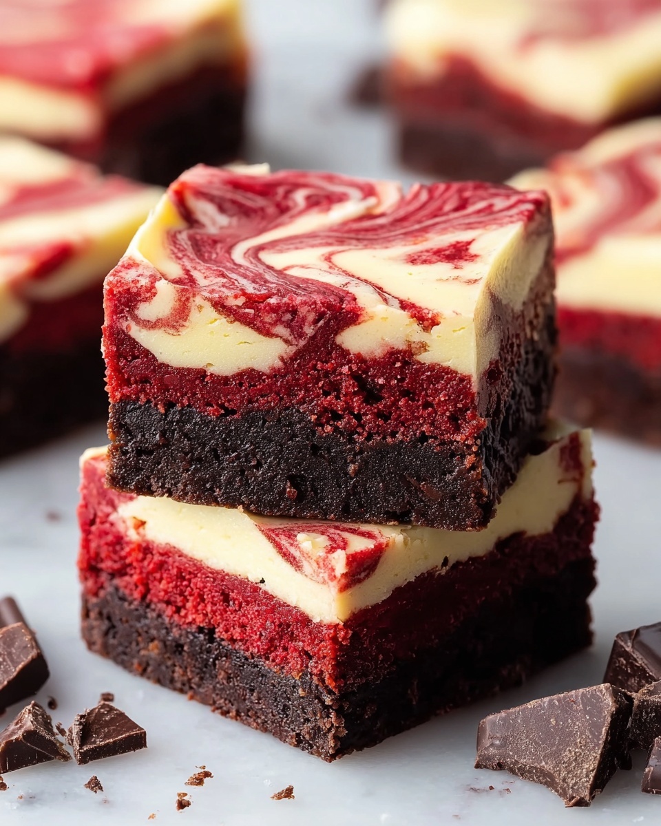 Decadent Red Velvet Cheesecake Brownies Recipe - Recipe Image