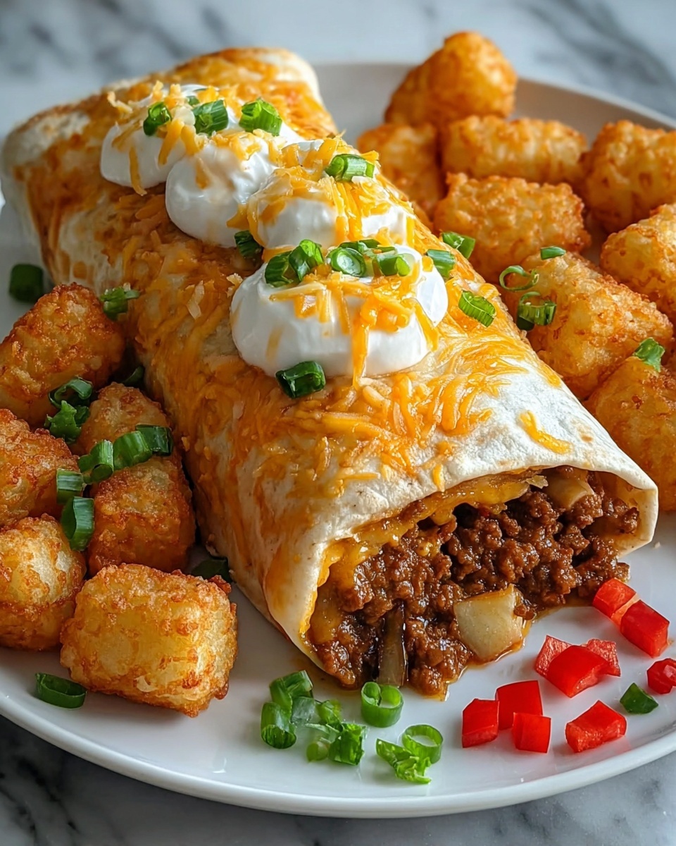 Cheesy Potato Burritos Comfort Meal Recipe - Recipe Image