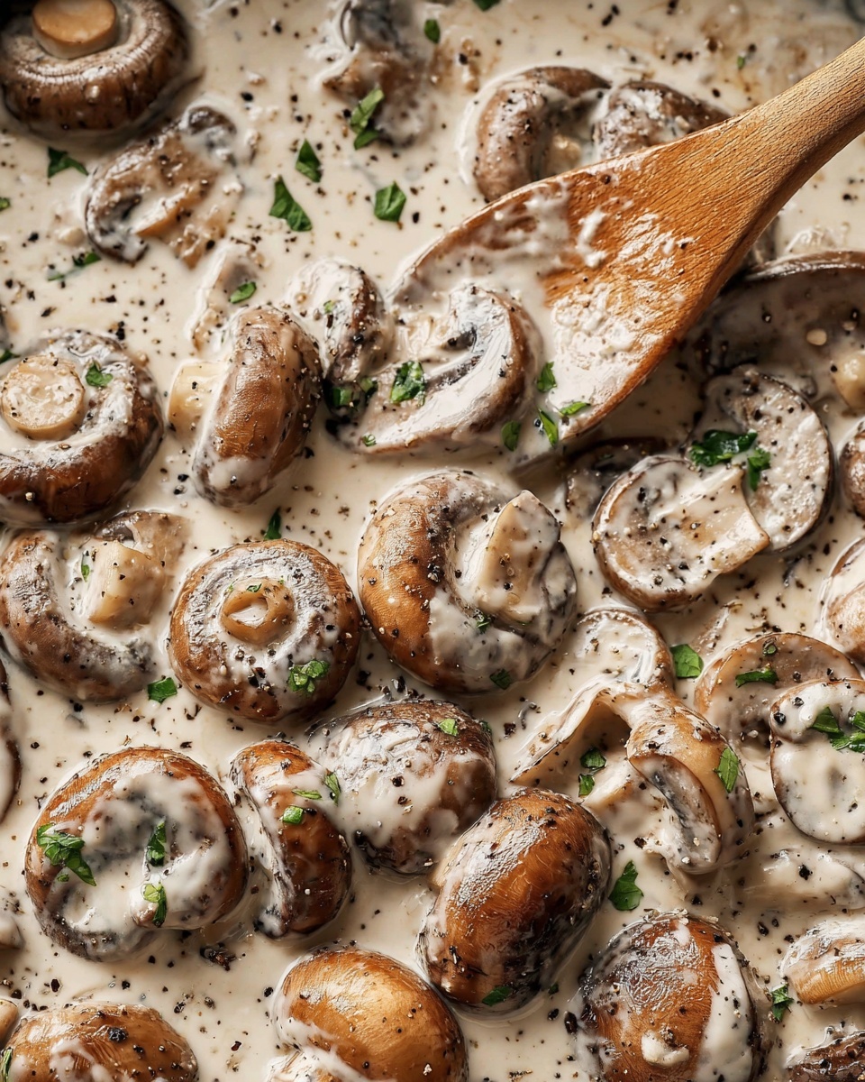 Creamy Garlic Parmesan Sautéed Mushrooms Recipe - Recipe Image