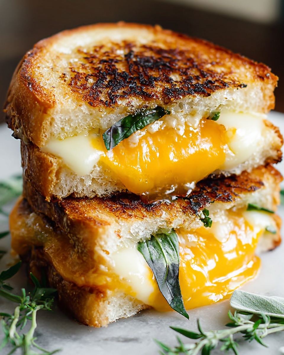 Honey Peach White Cheddar Grilled Cheese Recipe - Recipe Image