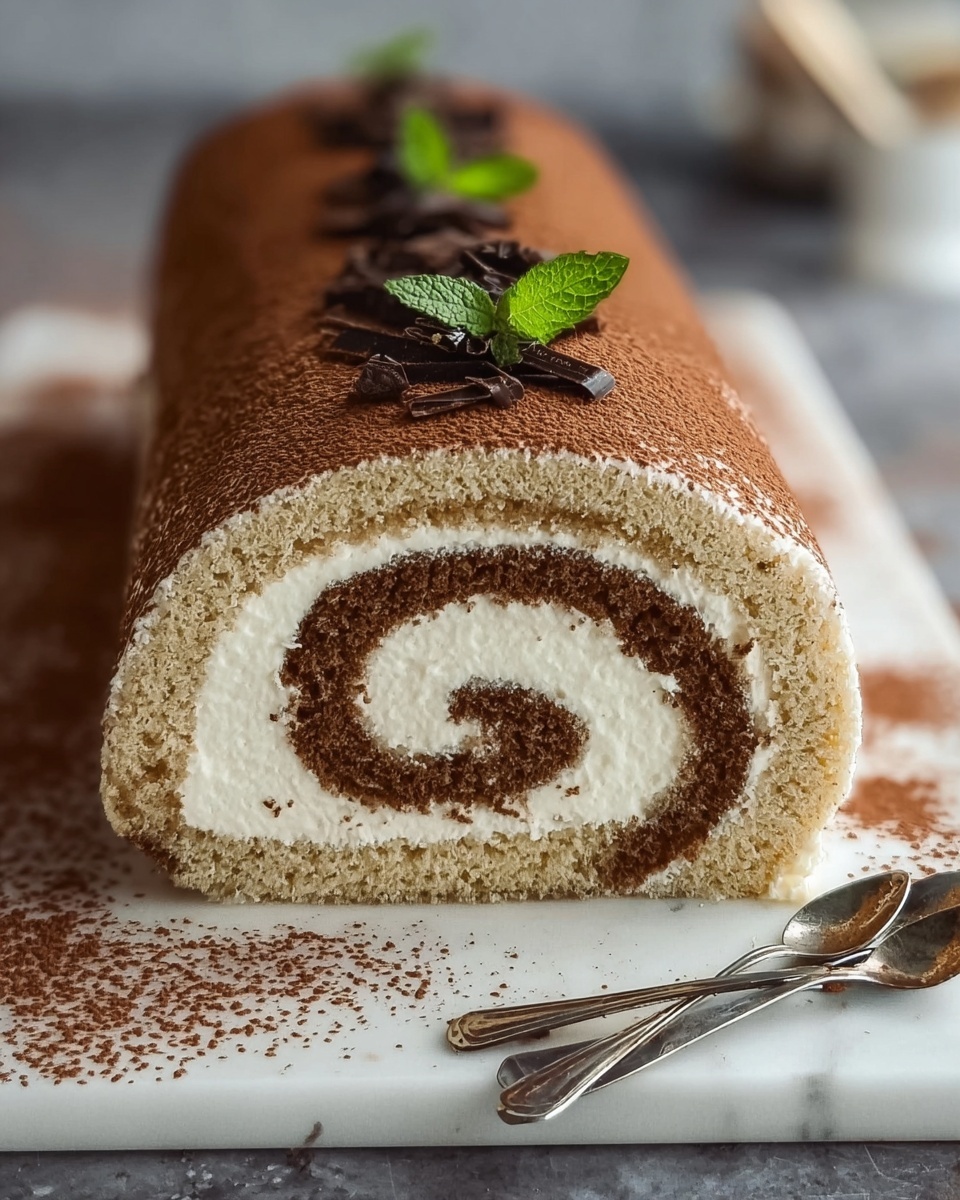 Tiramisu Swiss Roll Recipe - Recipe Image