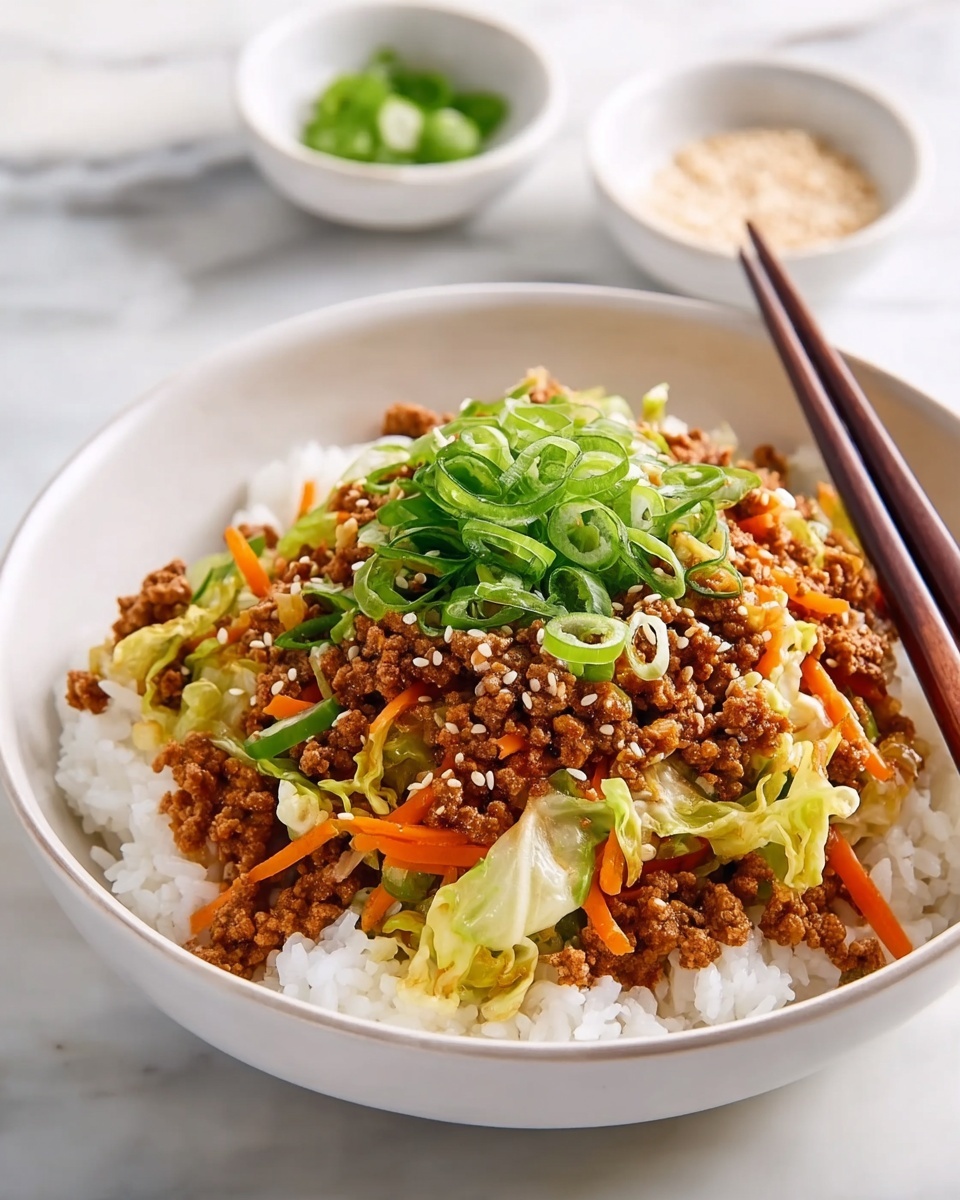 Easy Asian Ground Beef and Cabbage Stir Fry Recipe - Recipe Image