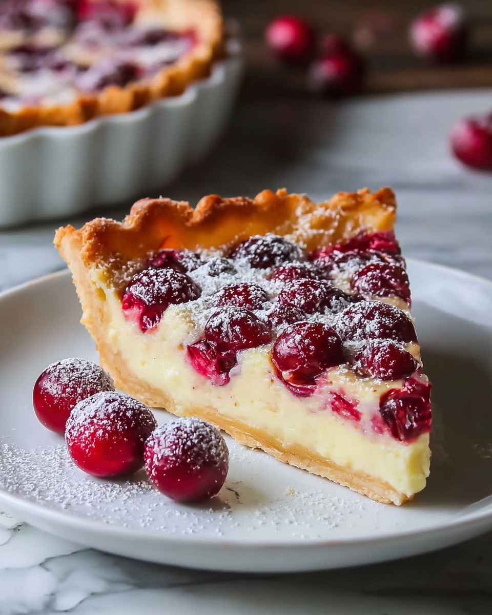 Cranberry Custard Pie Recipe - Recipe Image