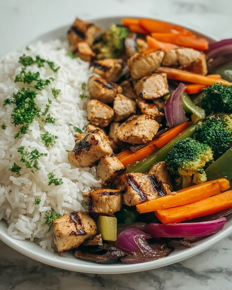 Healthy Chicken & Veggie Stir-Fry with Rice Recipe - Recipe Image