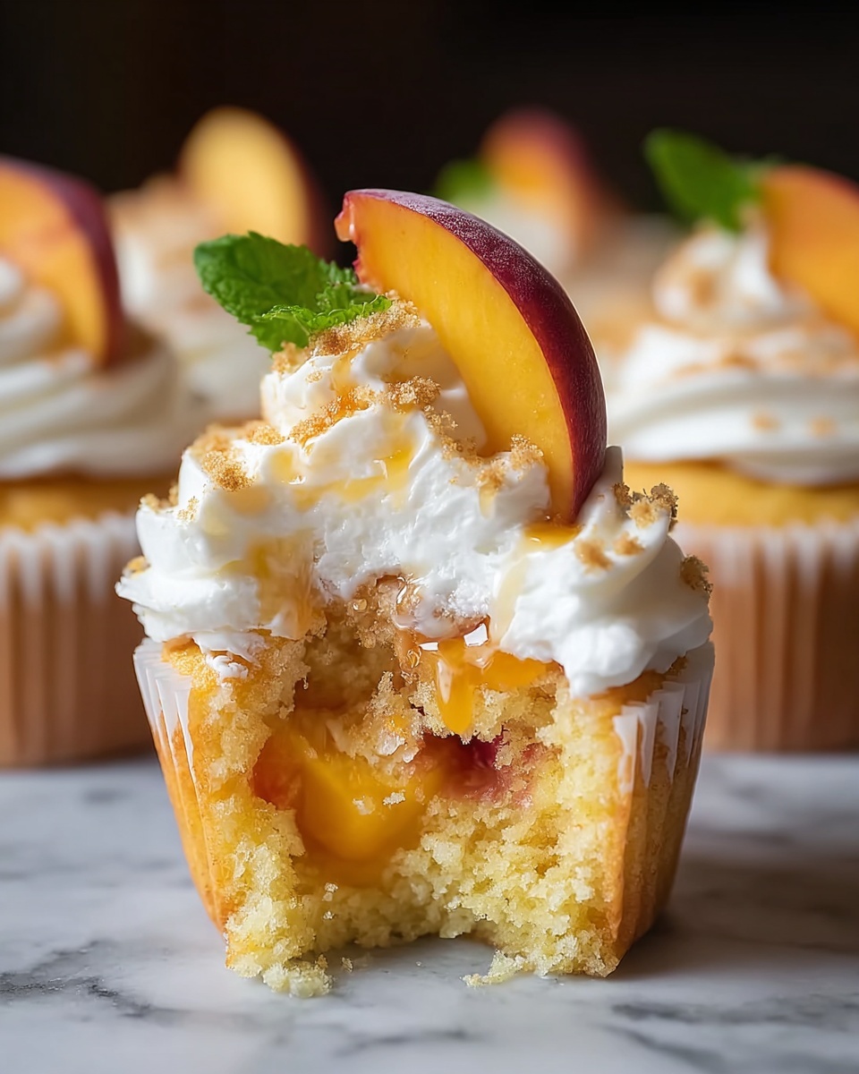 Peach Cobbler Cupcakes Recipe - Recipe Image