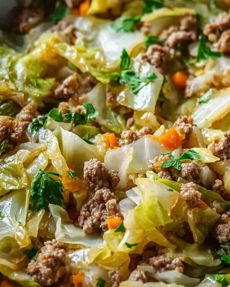 Hearty Ground Beef and Cabbage Skillet Recipe