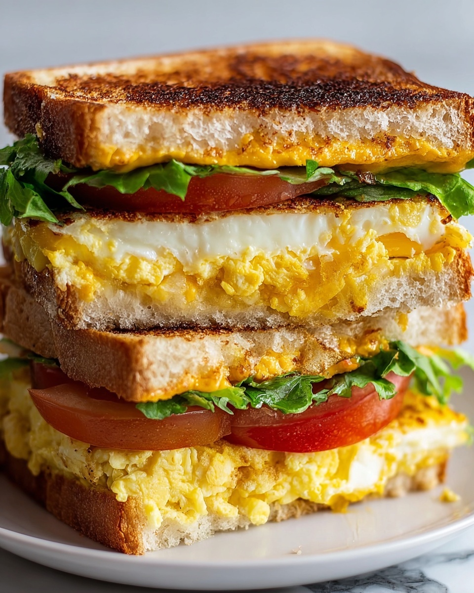 High Protein Vegetarian Breakfast Sandwiches Recipe - Recipe Image