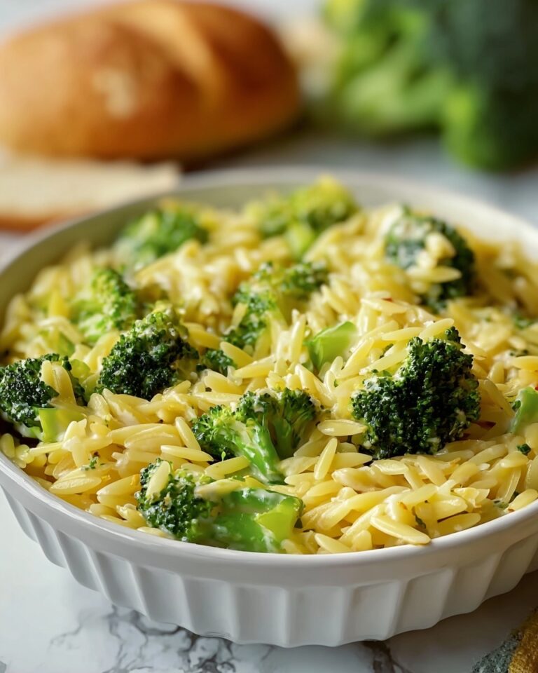 One-Pot Broccoli Cheese Orzo Recipe