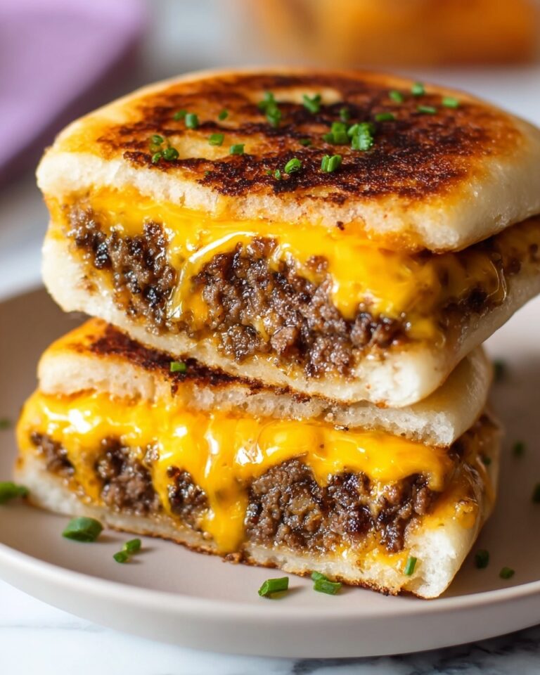 Cheeseburger Stuffed Flatbreads Recipe