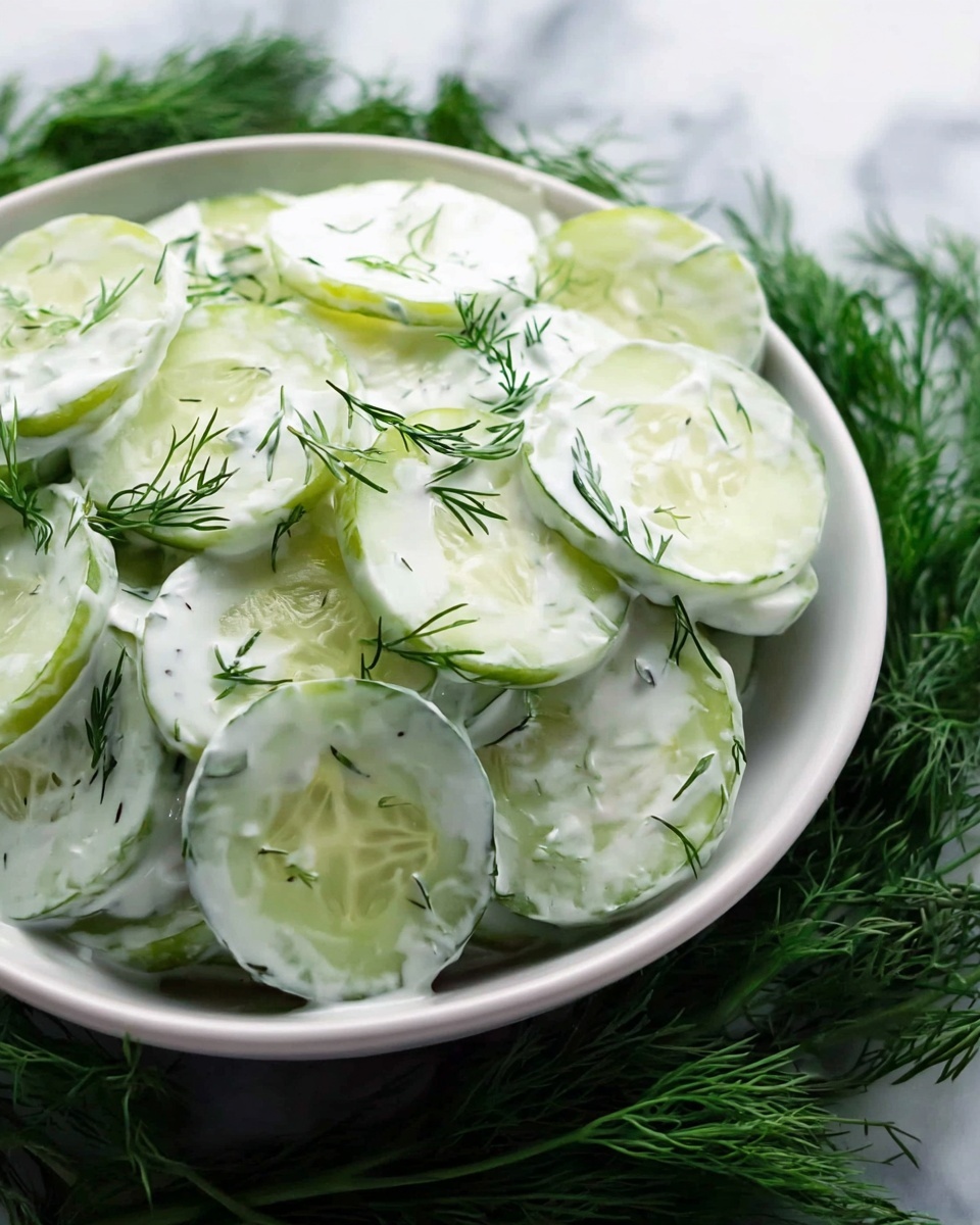 Creamy Cucumber Dill Salad Recipe - Recipe Image