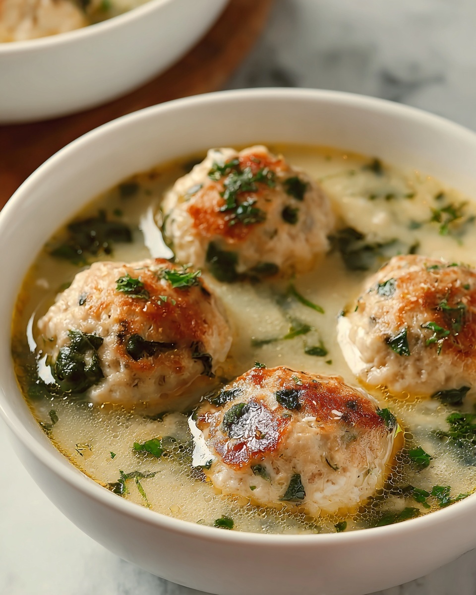 Mini Turkey Meatball Italian Wedding Soup Recipe - Recipe Image