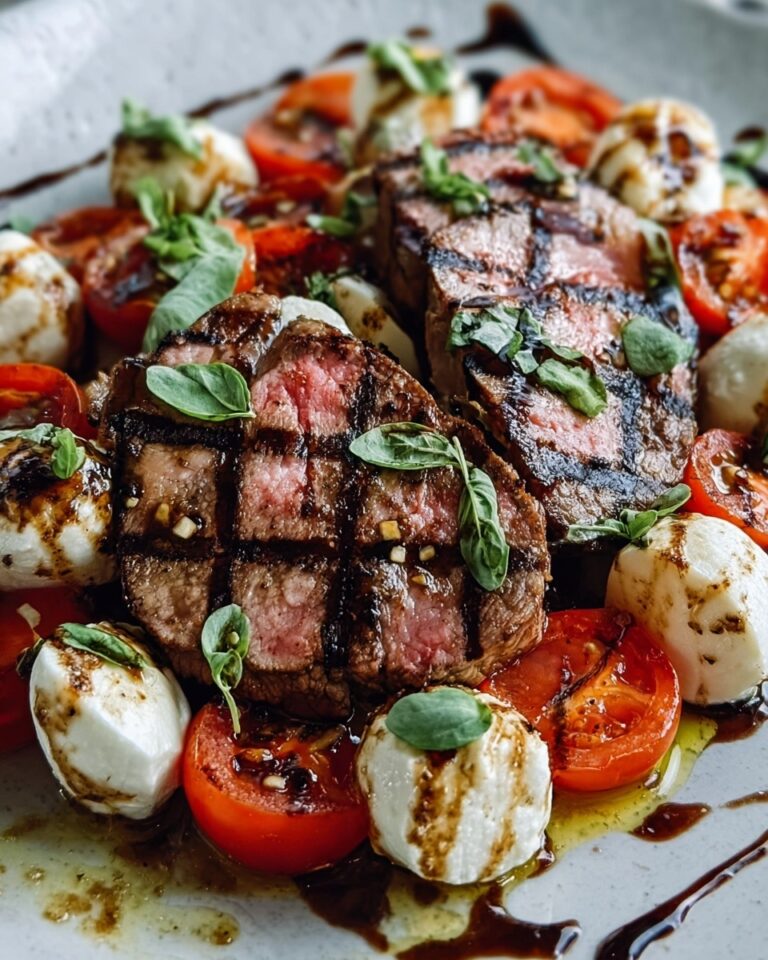 Grilled Balsamic Flank Steak Caprese Recipe