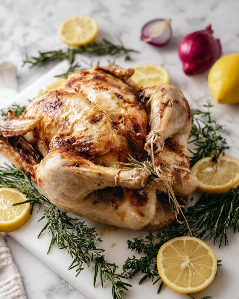 Spatchcocked Roast Turkey with Herbs and Lemon Recipe