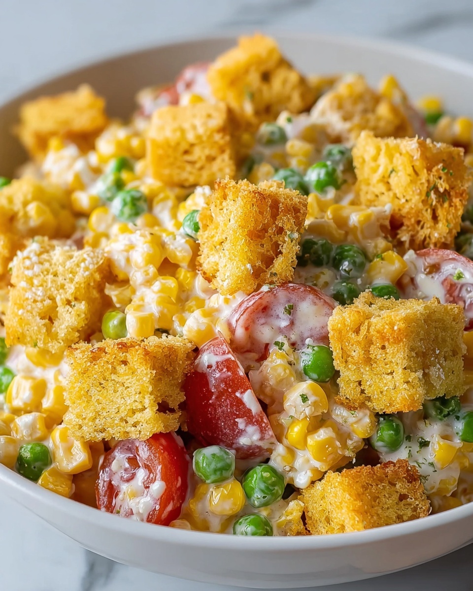 Potluck Cornbread Salad Recipe - Recipe Image