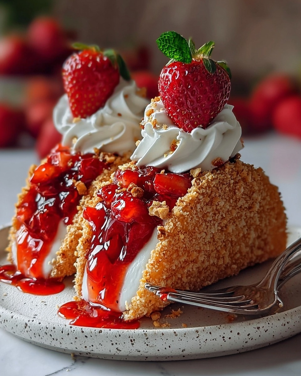 Strawberry Crunch Cheesecake Tacos Recipe - Recipe Image