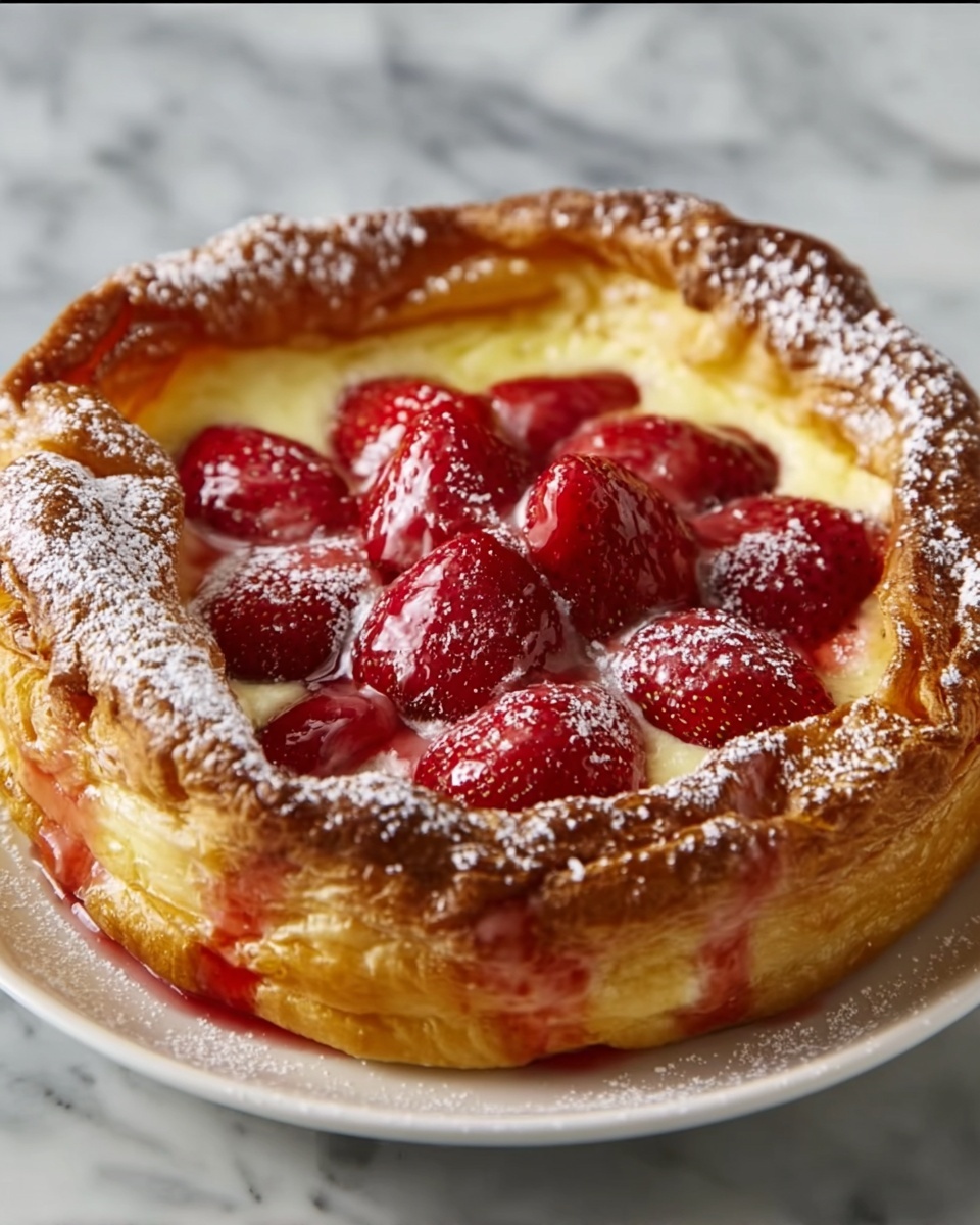 Roasted Strawberry Dutch Baby Recipe - Recipe Image