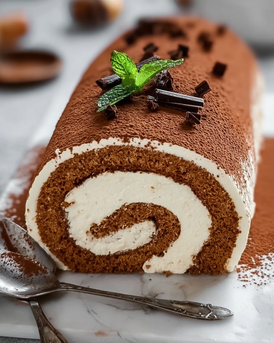 Tiramisu Swiss Roll Recipe - Recipe Image