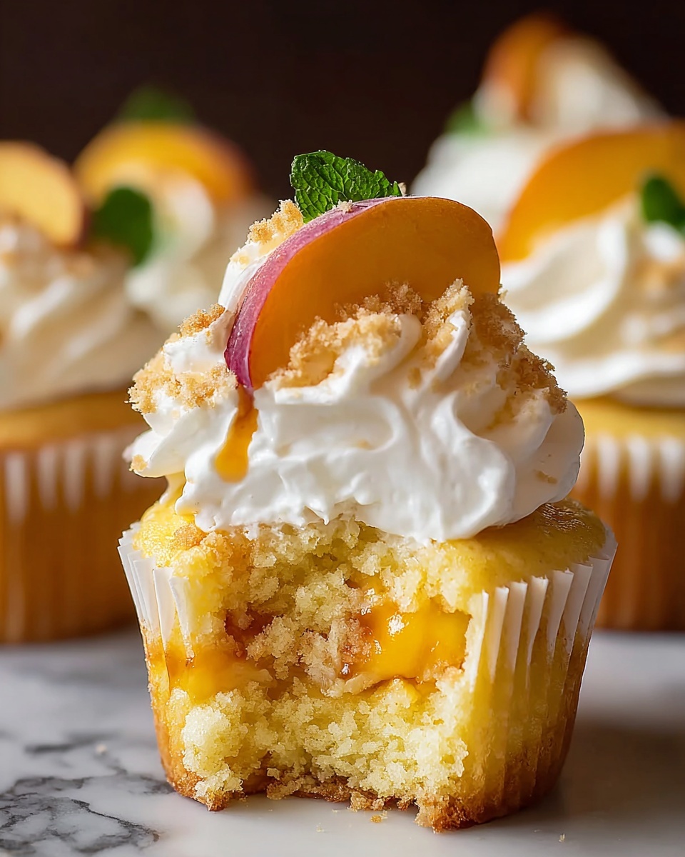 Peach Cobbler Cupcakes Recipe - Recipe Image