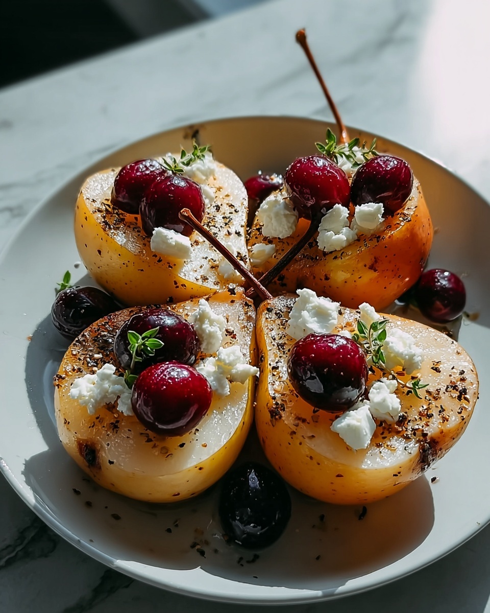 Baked Pears with Feta, Honey, and Cranberries Recipe - Recipe Image