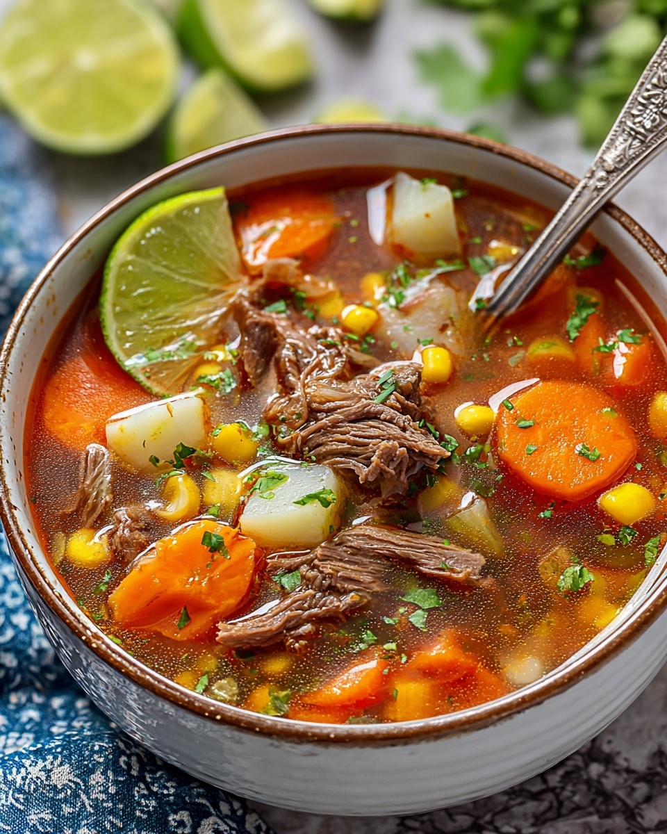 Caldo de Res (Mexican Beef Vegetable Soup) Recipe - Recipe Image