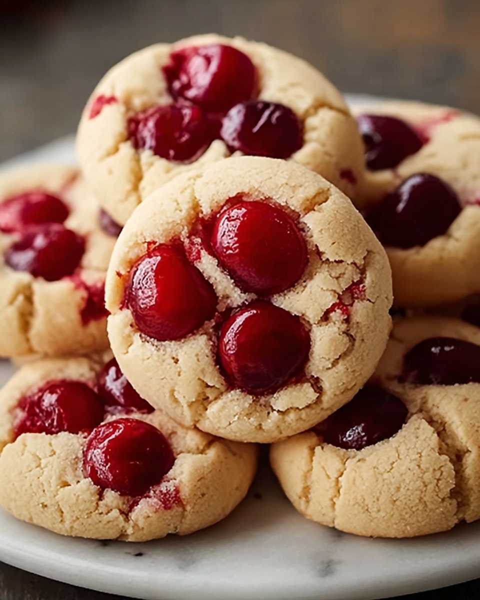 White Chocolate Cherry Shortbread Cookies Recipe - Recipe Image