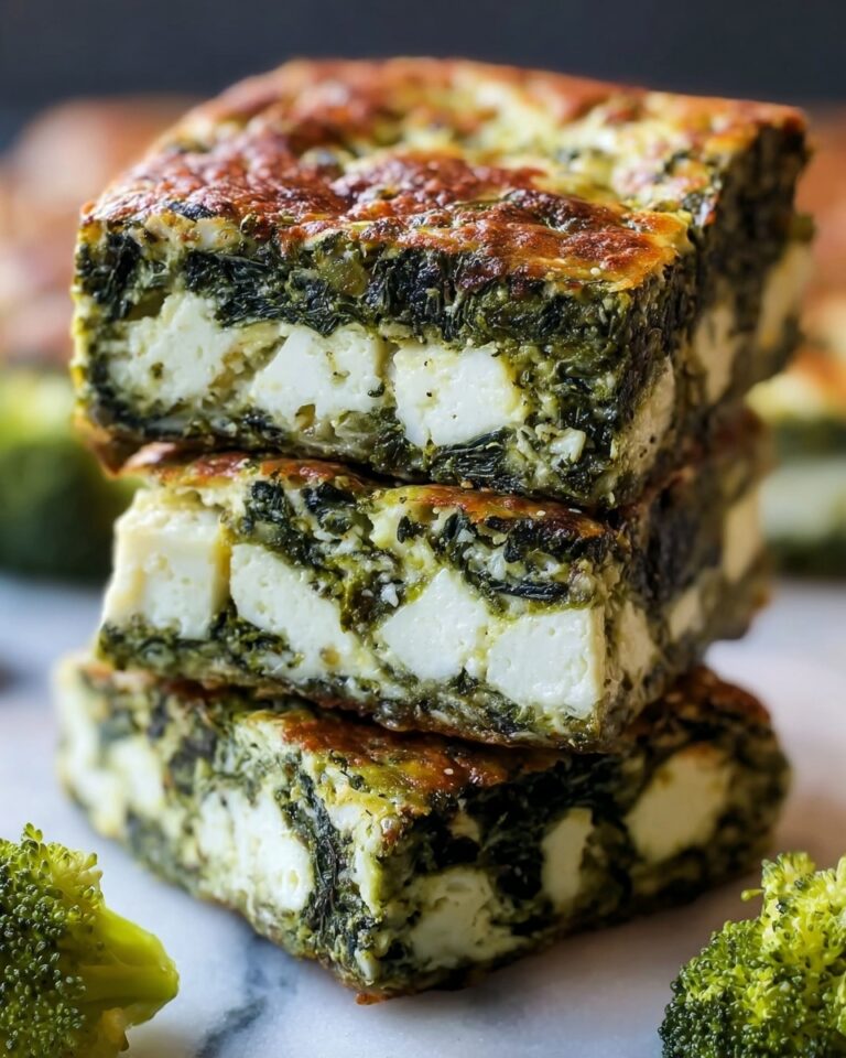 Broccoli and Feta Savory Brownies Recipe