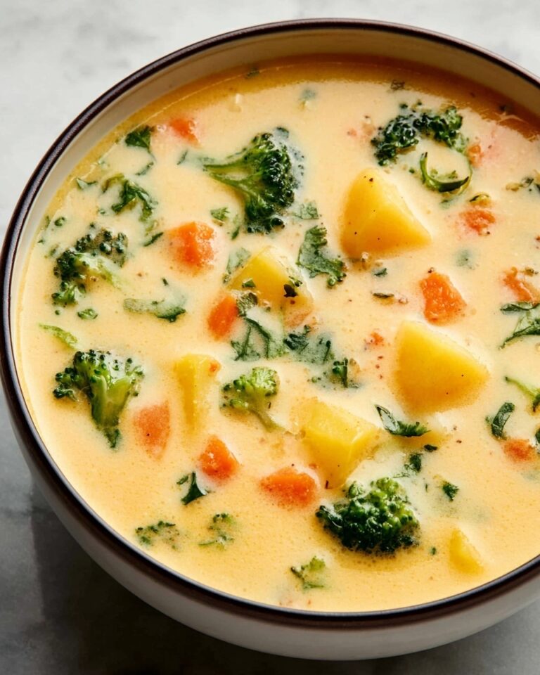 Cheesy Vegetable Soup Recipe