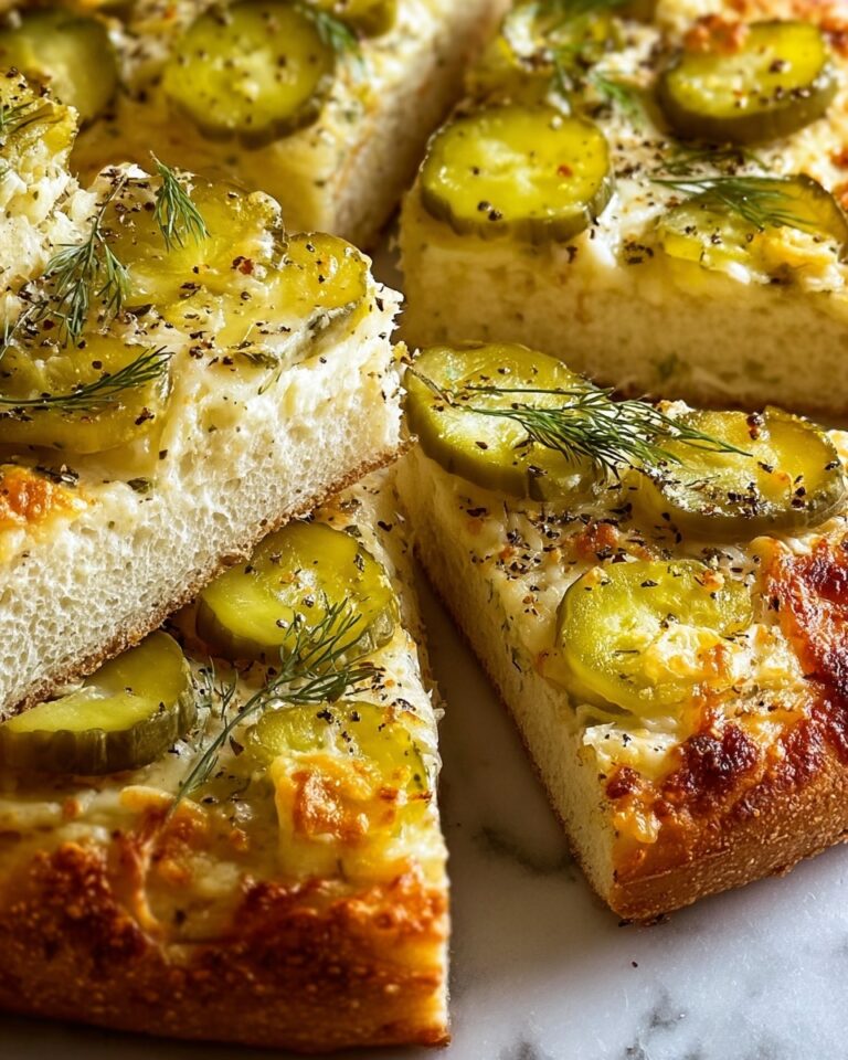 Dill Pickle Focaccia Bread Recipe