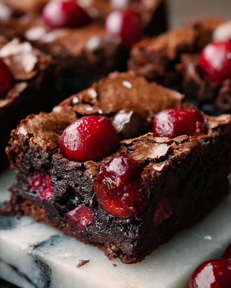 Roasted Cherry Brownies Recipe