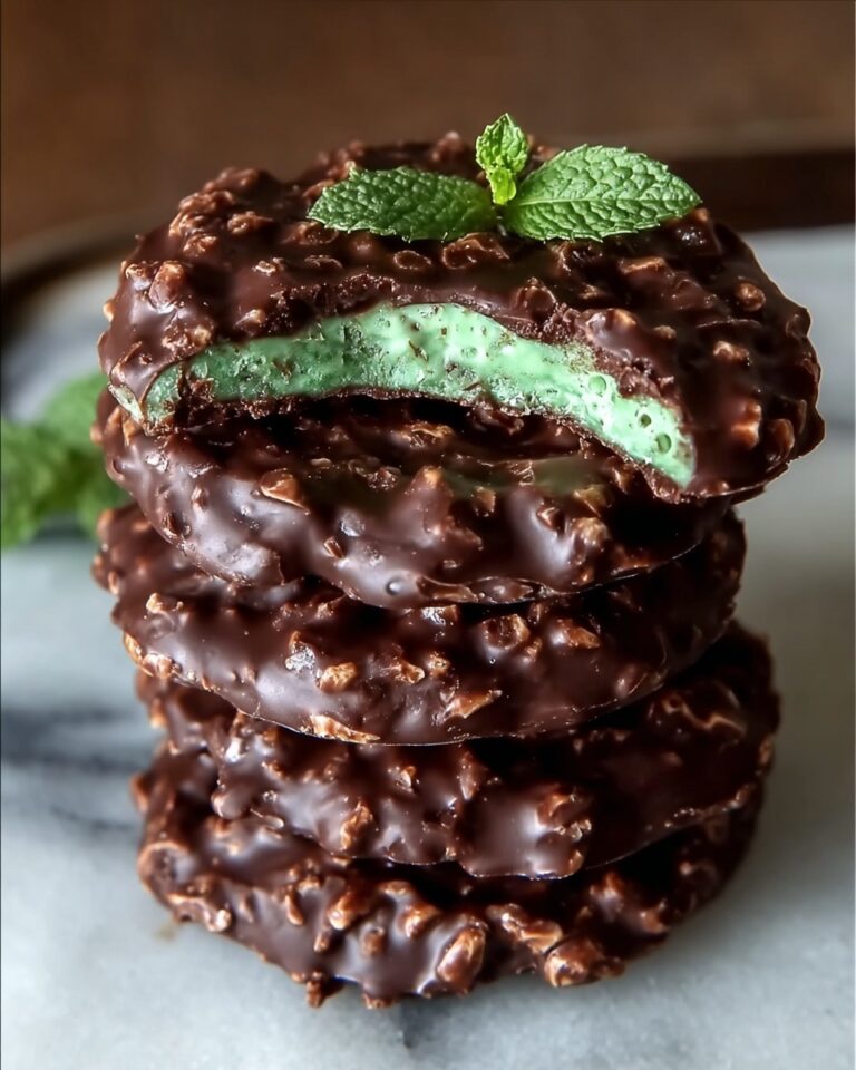 Fudgy Mint Chocolate No-Bake Cookies Recipe