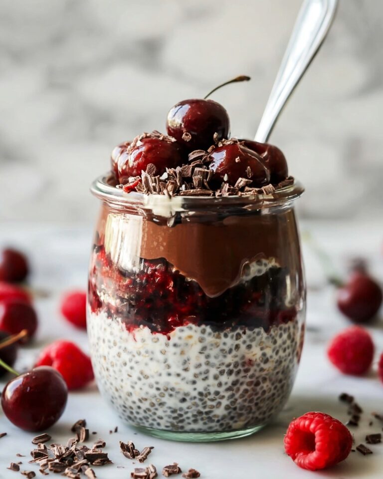 Layered Black Forest Overnight Oats Recipe