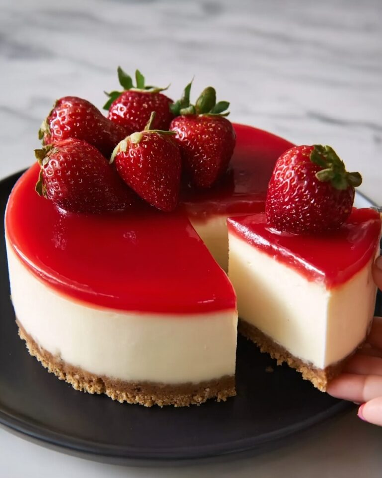 Perfect Cheesecake with Strawberry Topping Recipe