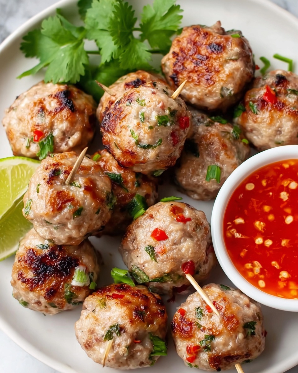 Spicy Baked Shrimp Balls with Sweet Chili Sauce Recipe - Recipe Image