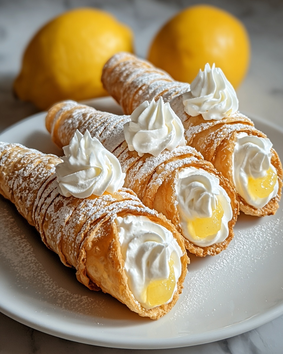 Zesty Lemon Meringue Pie Cannolis Recipe - Recipe Image