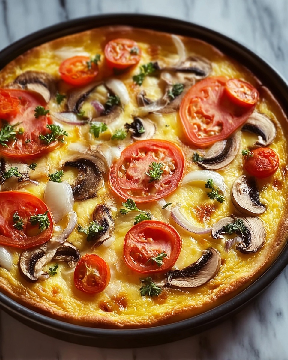 Veggie Frittata with Bell Peppers, Onions, and Mushrooms Recipe - Recipe Image