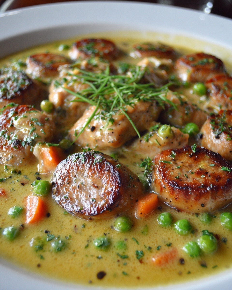 Creamy Chicken Sausage Skillet Recipe - Recipe Image