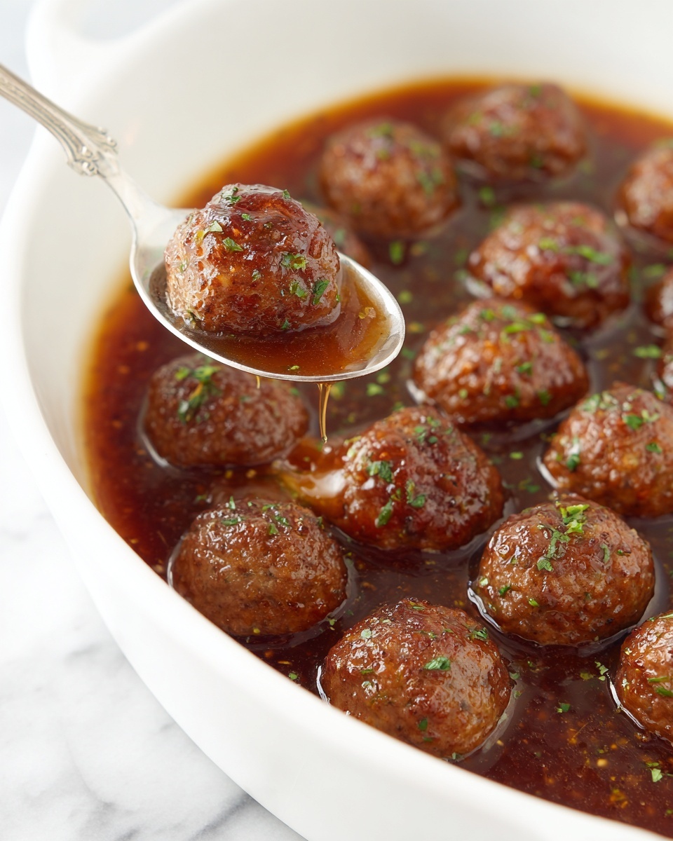 Salisbury Steak Meatballs in Rich Brown Gravy Recipe - Recipe Image