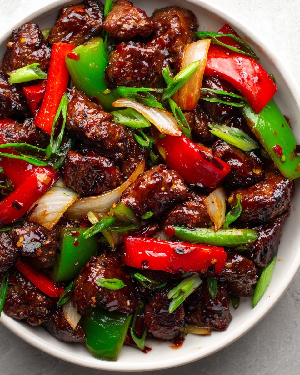 Sizzling Chinese Pepper Steak with Onions Recipe - Recipe Image