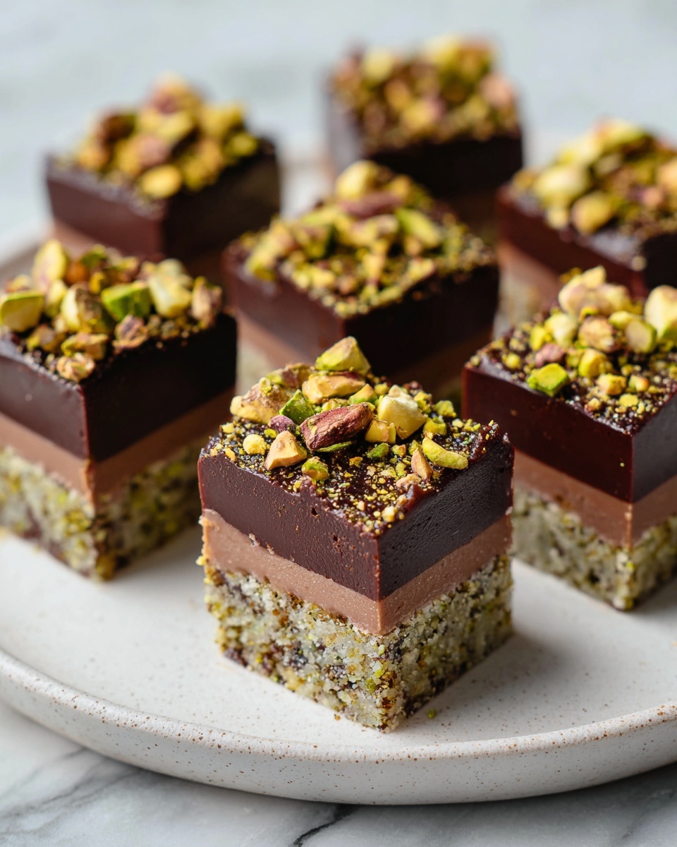 Pistachio Kunafa Brownie Recipe - Recipe Image