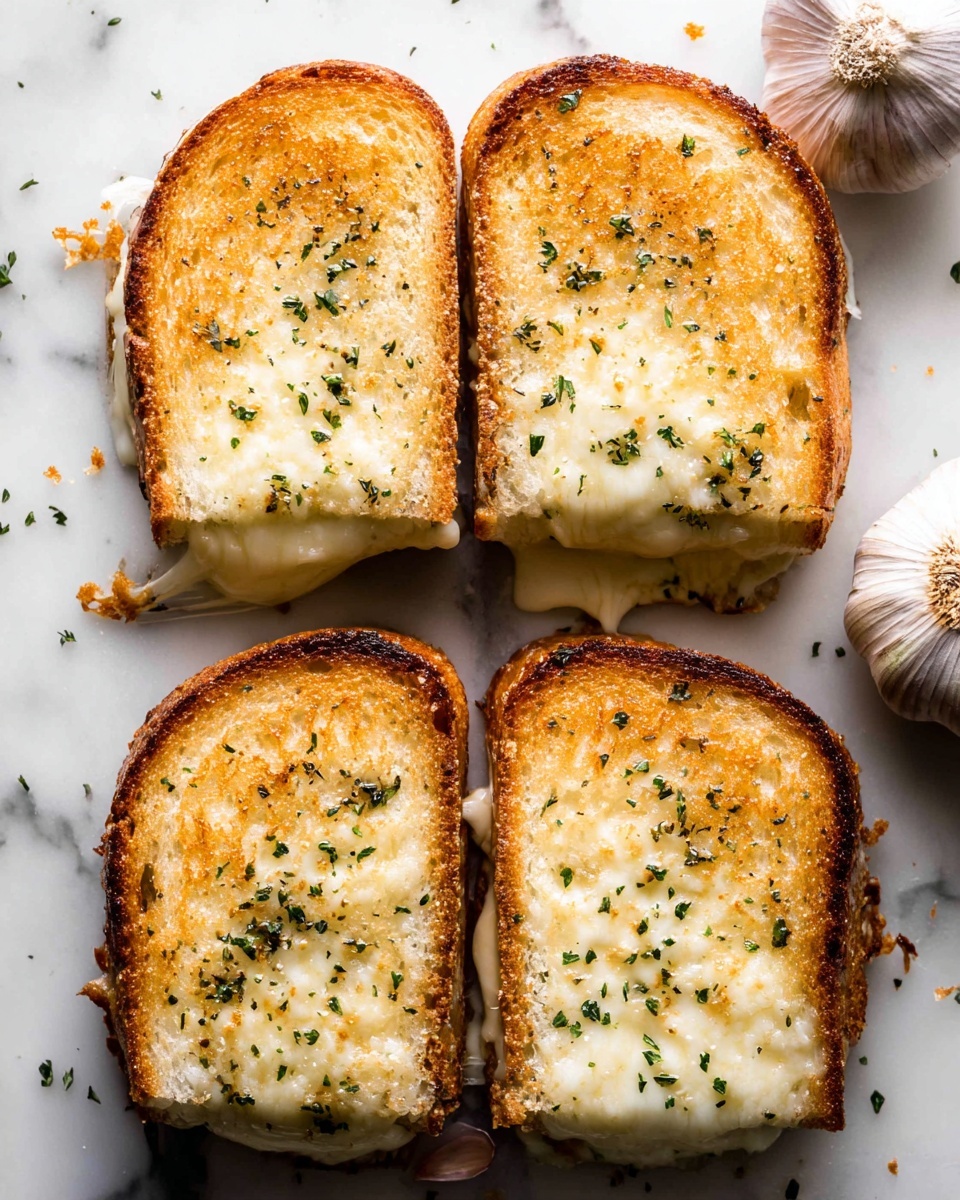 Garlic Bread Grilled Cheese Recipe - Recipe Image