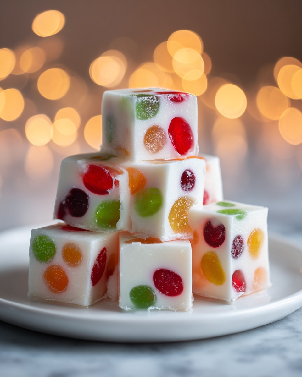Easy Christmas Gumdrop Nougat Candy Recipe - Recipe Image