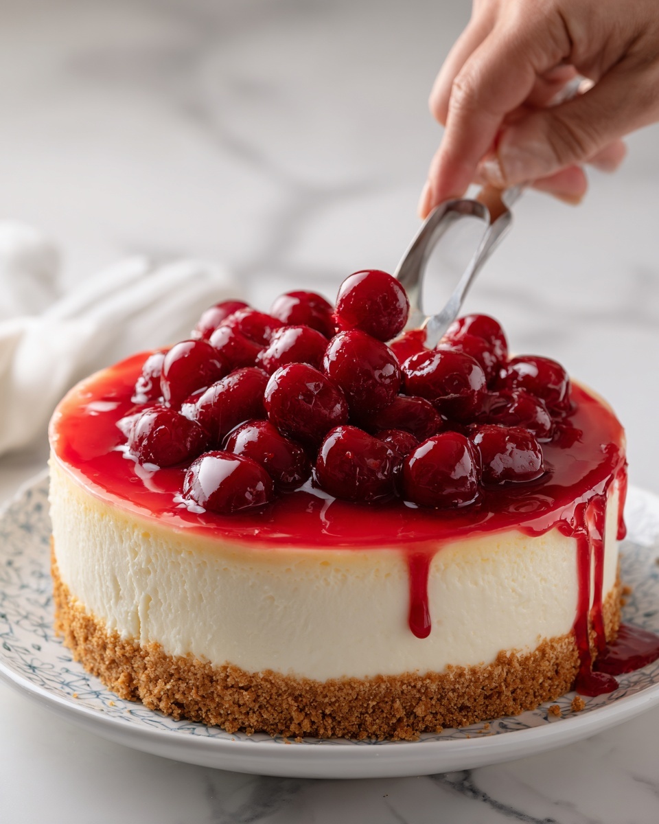 Spiked Cherry Cheesecake Recipe - Recipe Image