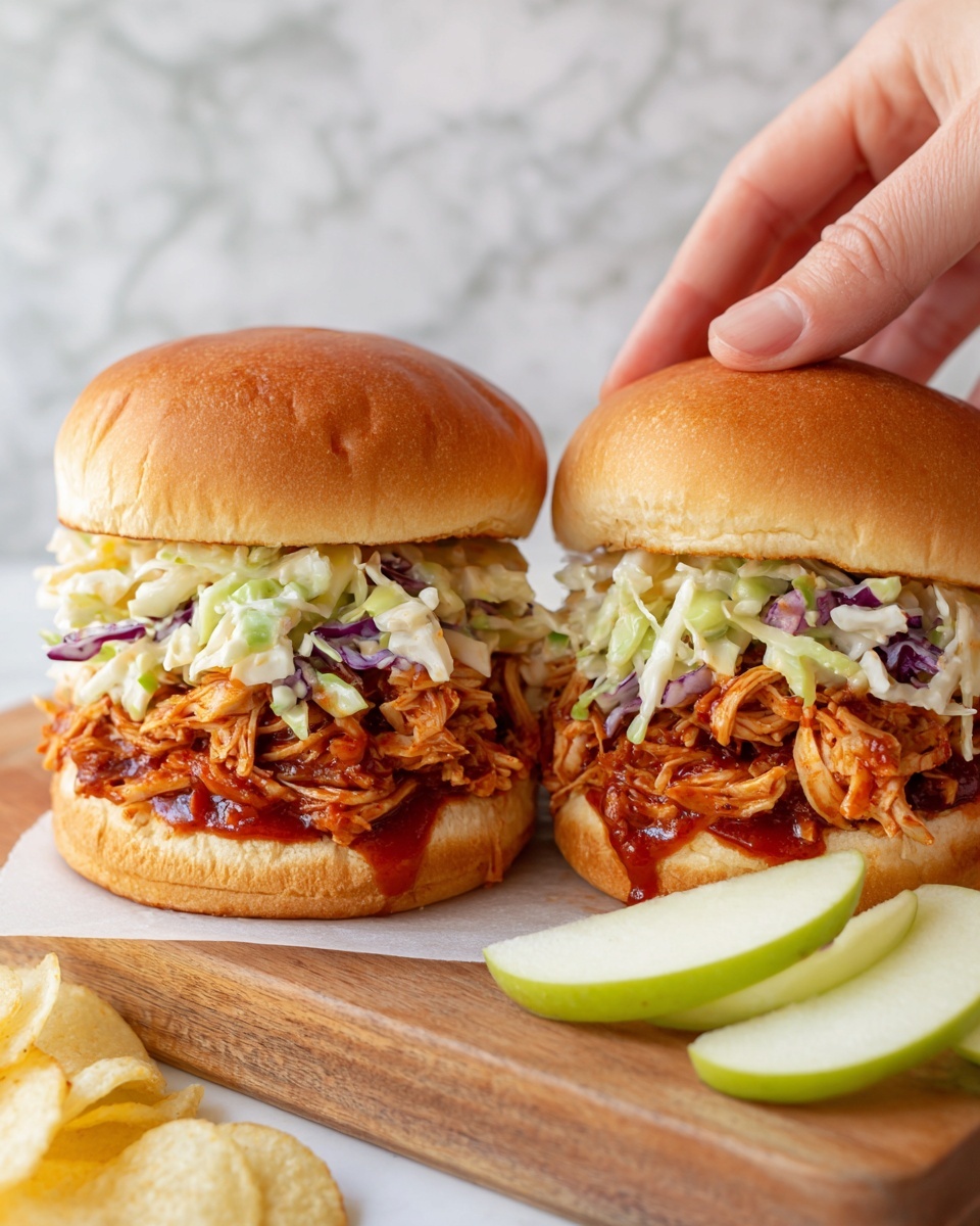 Crockpot BBQ Pulled Chicken Sandwiches Recipe - Recipe Image